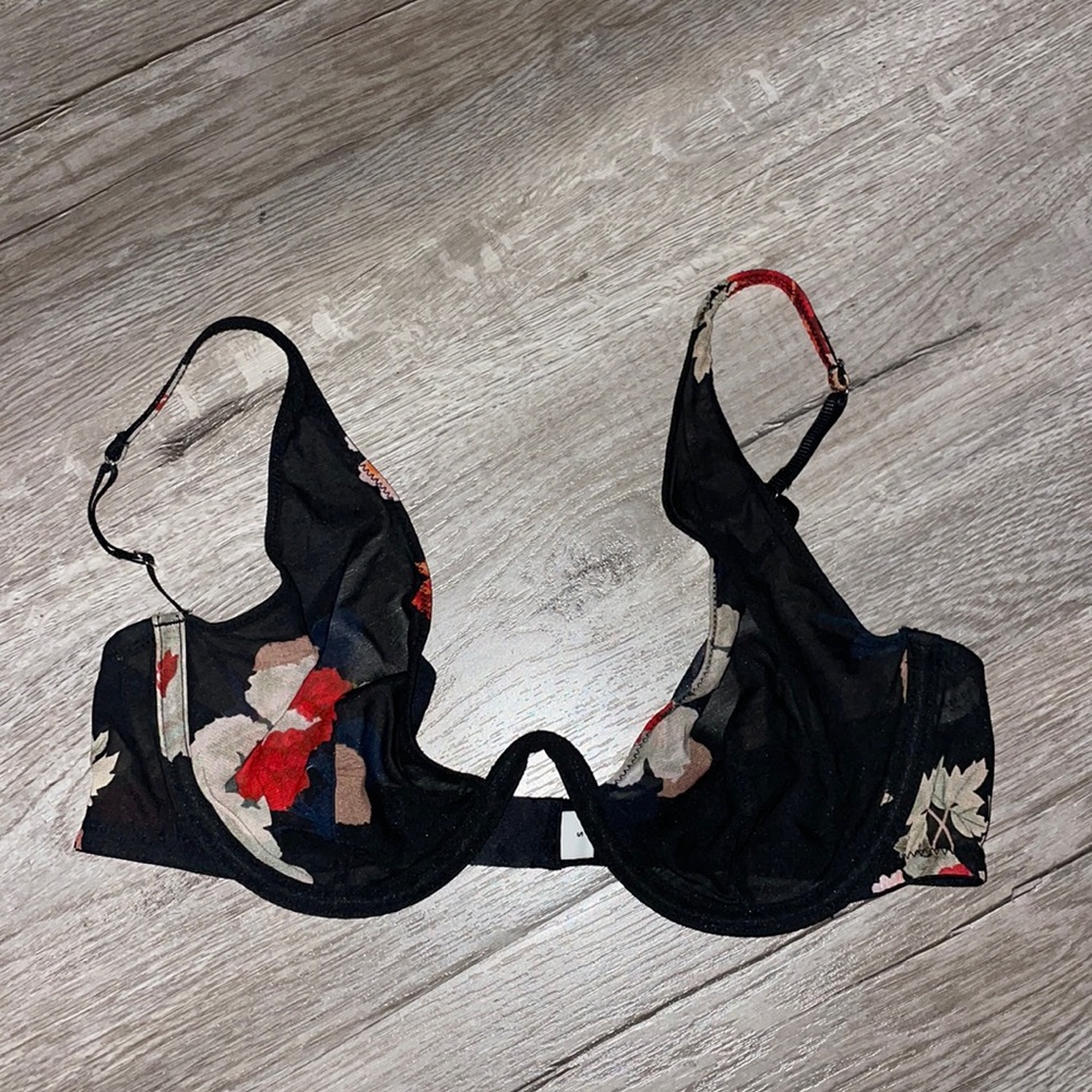 H&M Studio silk floral bra size S